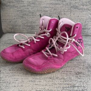 Vibrant Pink Wrestling Shoes for Women